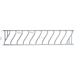 Panneau d'alimentation libre-service oblique - 5 m/10 places