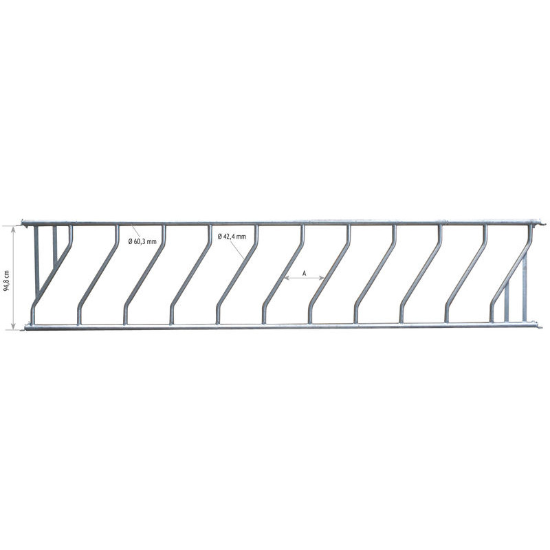 Panneau d'alimentation libre-service oblique - 5 m/10 places