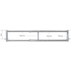 Panneau d'alimentation libre-service extensible 2 lisses - 3/4 m