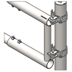 Panneau d'alimentation libre-service 2 lisses Ø 76 mm - 4 m