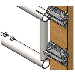 Panneau d'alimentation libre-service 2 lisses Ø 76 mm - 4 m