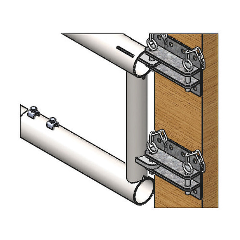 Panneau d'alimentation libre-service 2 lisses Ø 76 mm - 4 m