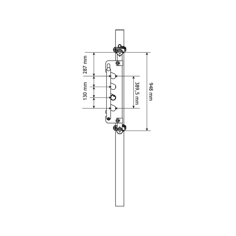 Panneau d'alimentation libre-service 3 lisses Ø 76 mm - 4 m à fermeture rapide