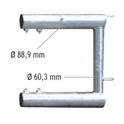 Embout pour panneau d'alimentation libre-service 2 lisses - Ø 76 mm