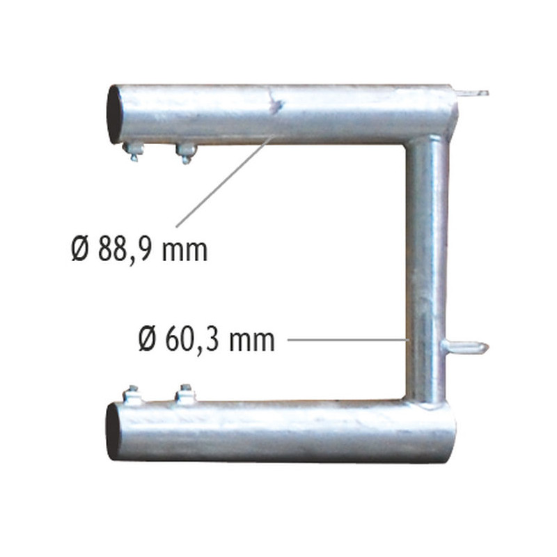 Embout pour panneau d'alimentation libre-service 2 lisses - Ø 76 mm