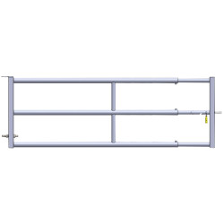 Barrière 3 lisses extensible Ø 60 mm H. 0,79 m pour passage robot racleur - 3/4 m