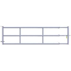 Barrière 3 lisses extensible Ø 60 mm H. 0,79 m pour passage robot racleur - 4/5 m