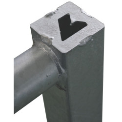 Panneau 3 lisses extensible Ø 60 mm H. 0,79 m pour passage robot racleur - 0,90/2 m