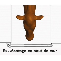 Portillon 2 lisses extensible anti-retour pour passage d'animaux ou couloir Portillon 2 lisses extensible anti-retour pour passage d'animaux ou couloir