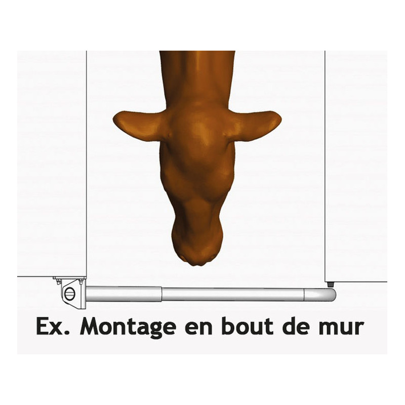 Portillon 2 lisses extensible anti-retour pour passage d'animaux ou couloir Portillon 2 lisses extensible anti-retour pour passage d'animaux ou couloir