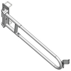 Portillon 2 lisses extensible anti-retour pour passage d'animaux ou couloir Portillon 2 lisses extensible anti-retour pour passage d'animaux ou couloir
