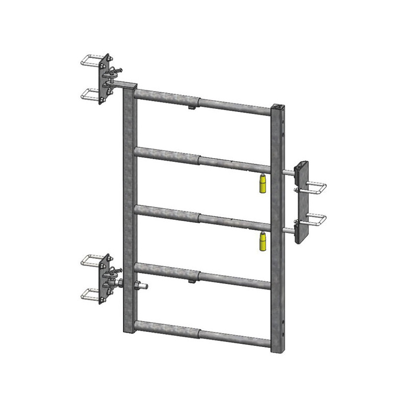 Portillon 5 lisses extensible avec verrou EASYLOCK pour passage d'animaux