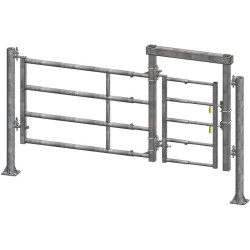 Portillon 5 lisses extensible avec verrou EASYLOCK pour passage d'animaux