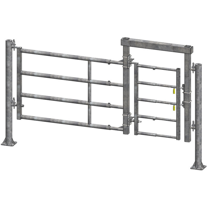 Portillon 5 lisses extensible avec verrou EASYLOCK pour passage d'animaux