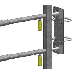 Portillon 5 lisses extensible avec verrou EASYLOCK pour passage d'animaux