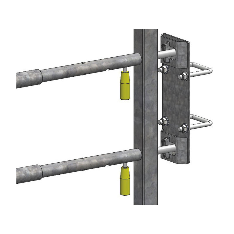 Portillon 5 lisses extensible avec verrou EASYLOCK pour passage d'animaux