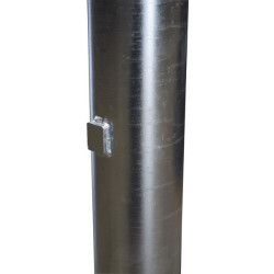  Poteau nu à sceller Ø 102 mm - H. 2,13 m - Epais. 4 mm