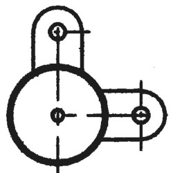 Poteau 2 directions à 90° - Ø 102 mm -  à sceller