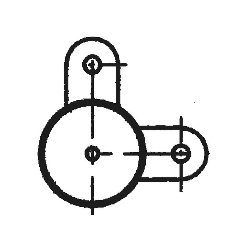 Poteau 2 directions à 90° - Ø 102 mm -  à sceller