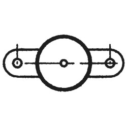Poteau 2 directions vis à vis - Ø 102 mm - à sceller