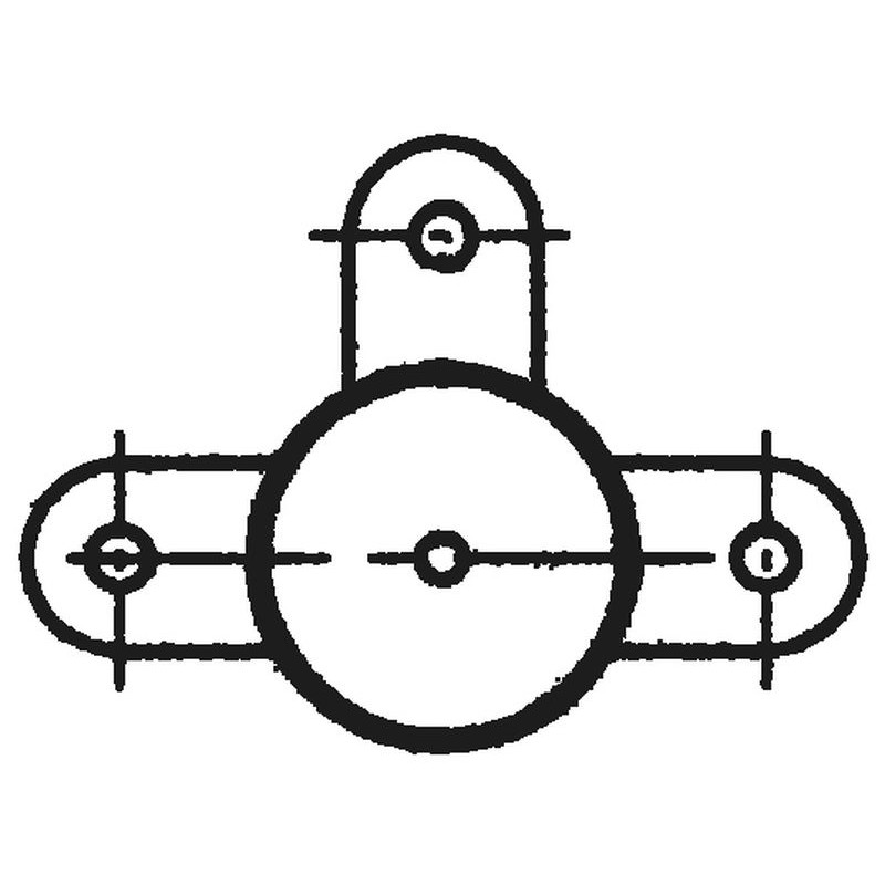 Poteau 3 directions - Ø 102 mm - à sceller Poteau 3 directions - Ø 102 mm - à sceller