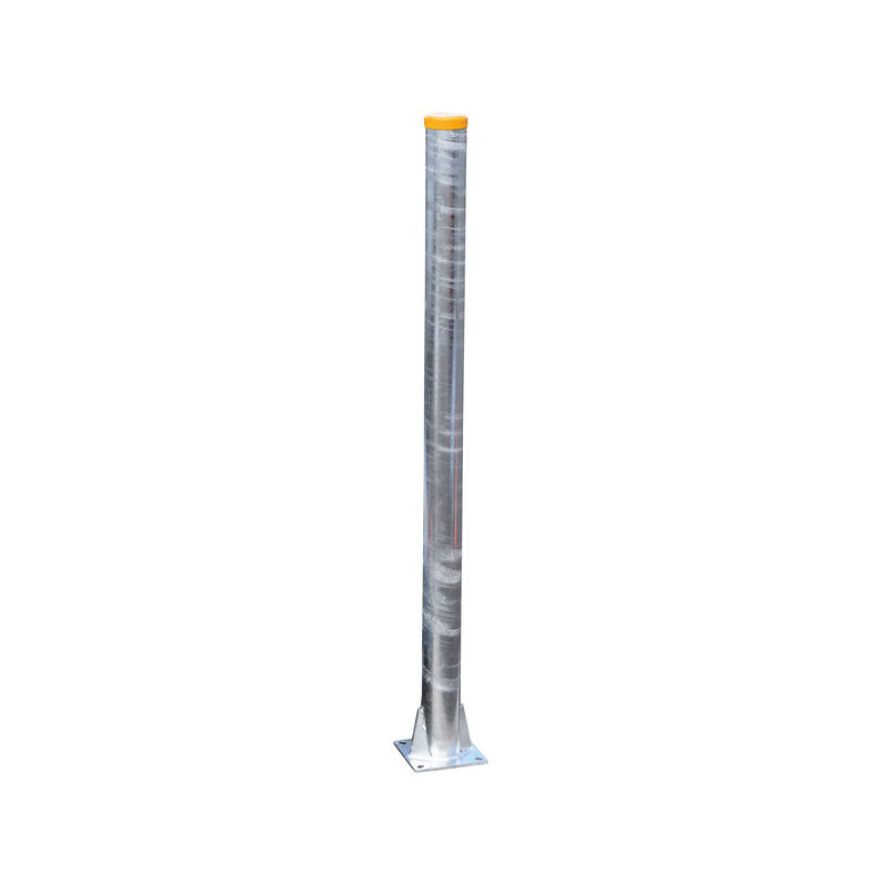 Poteau nu renforcé sur platine Ø 102 mm - H. 1,68 m - Epais. 5 mm
