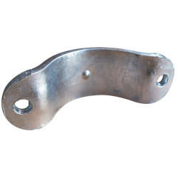 1/2 bride nue pour poteau rond Ø 102 mm