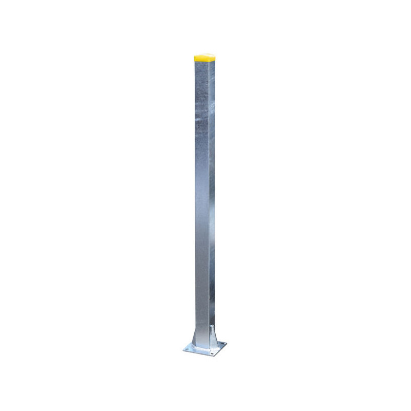 Poteau nu carré 90x90 mm sur platine