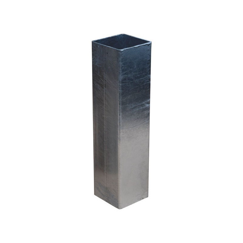 Douille carrée acier pour poteau carré 90x90 mm