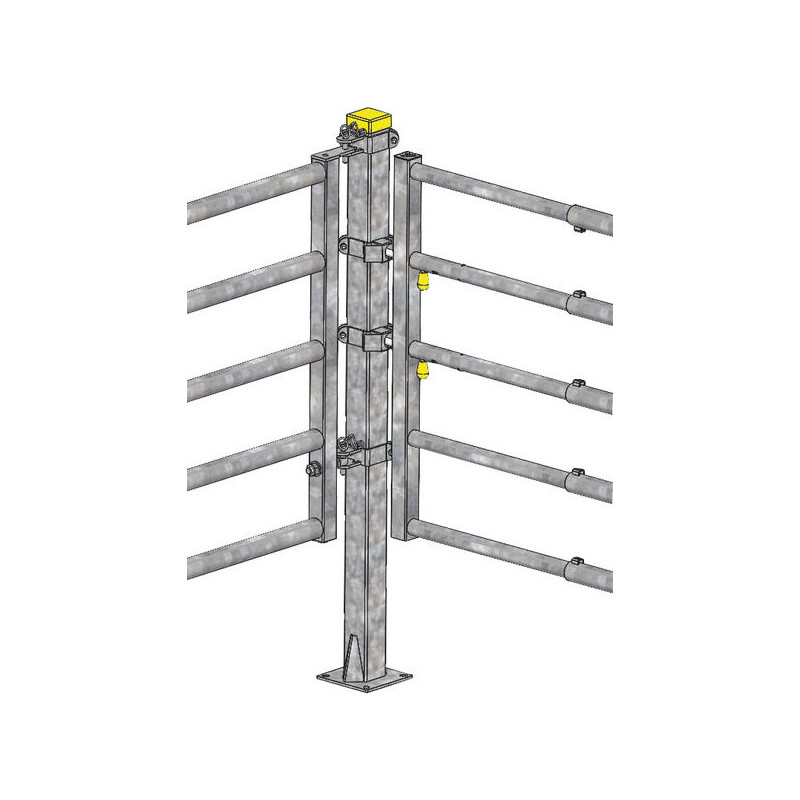 1/2 Bride "EASYLOCK" pour poteau carré 90x90 mm