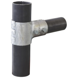 Coquille ronde 76 mm pour pose bat-flancs nu sur poteau 76 mm - Simple rangée