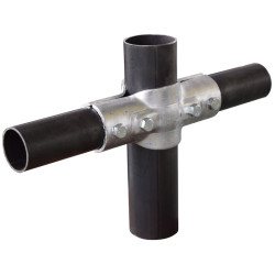 Coquille ronde 76 mm pour pose bat-flancs nu sur poteau 76 mm - Double rangée