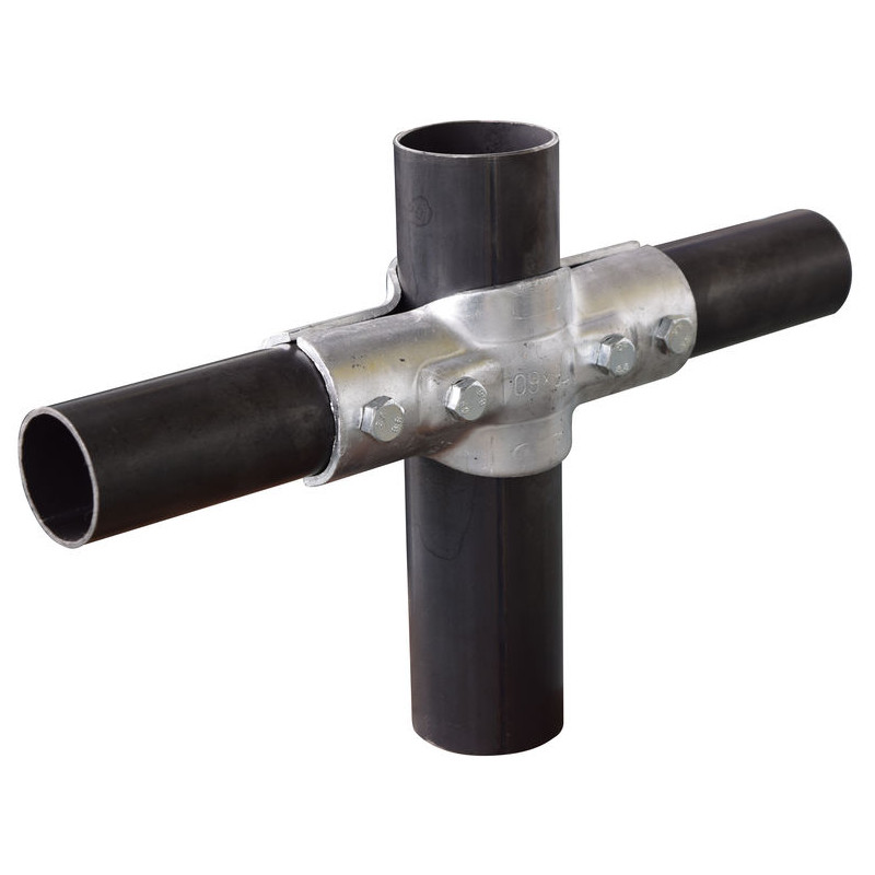 Coquille ronde 76 mm pour pose bat-flancs nu sur poteau 76 mm - Double rangée