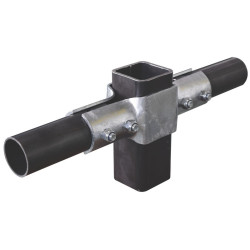 Coquille carrée 80x80 mm pour pose bat-flancs nu sur poteau 80x80 mm - Double rangée