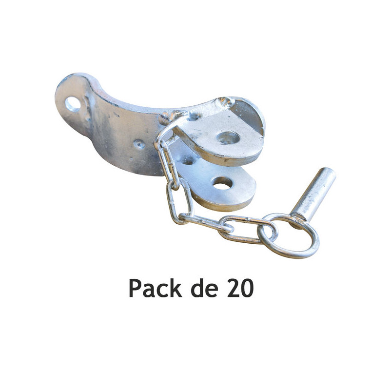 1/2 bride 1 direction pour poteau rond Ø 102 mm - Pack de 20 1/2 bride 1 direction pour poteau rond Ø 102 mm - Pack de 20