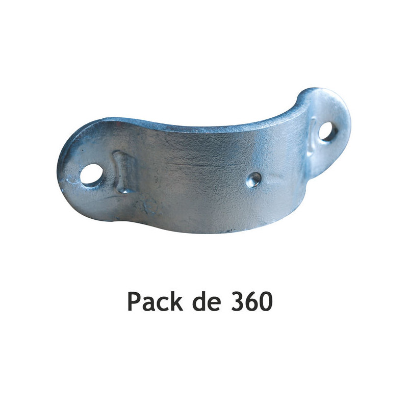 1/2 bride nue pour poteau rond Ø 102 mm - Pack de 360