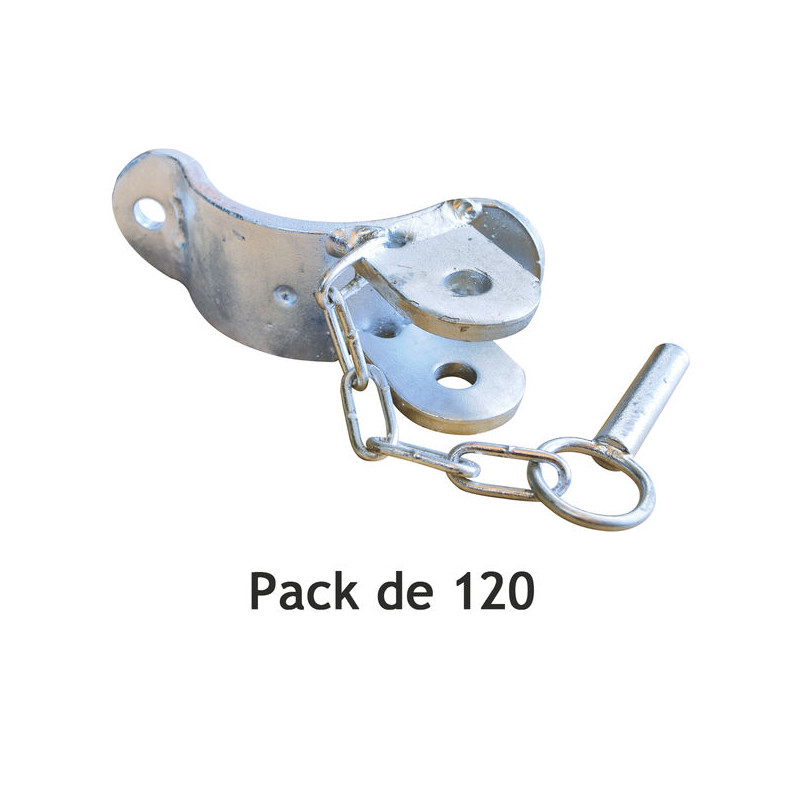 1/2 bride 1 direction pour poteau rond Ø 102 mm - Pack de 120 1/2 bride 1 direction pour poteau rond Ø 102 mm - Pack de 120