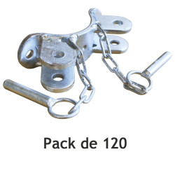 1/2 bride 2 directions à 90° pour poteau rond Ø 102 mm  - Pack de 120