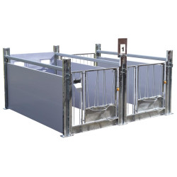 Case à veau STANDARD GM à cloisons PVC amovibles Long. 2,40 m