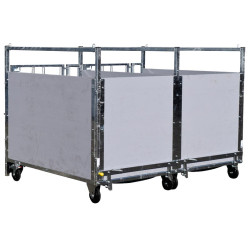Box à veau roulant XL DUO STANDARD - PVC Box à veau roulant XL DUO STANDARD - PVC