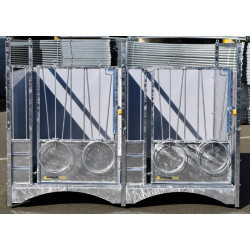 Box à veau roulant XL DUO STANDARD - PVC Box à veau roulant XL DUO STANDARD - PVC