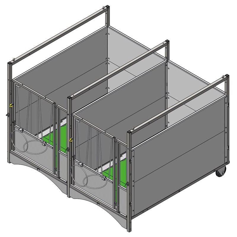 Box à veau roulant XL DUO STANDARD - PVC Box à veau roulant XL DUO STANDARD - PVC