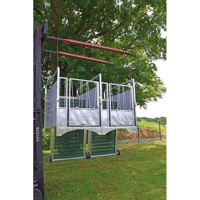 Box à veau roulant XL DUO STANDARD - PVC Box à veau roulant XL DUO STANDARD - PVC