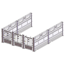 Façade pour case à veaux métallique galvanisée