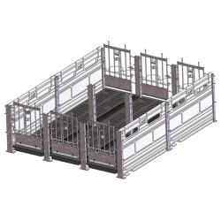 Façade pour case à veaux métallique galvanisée