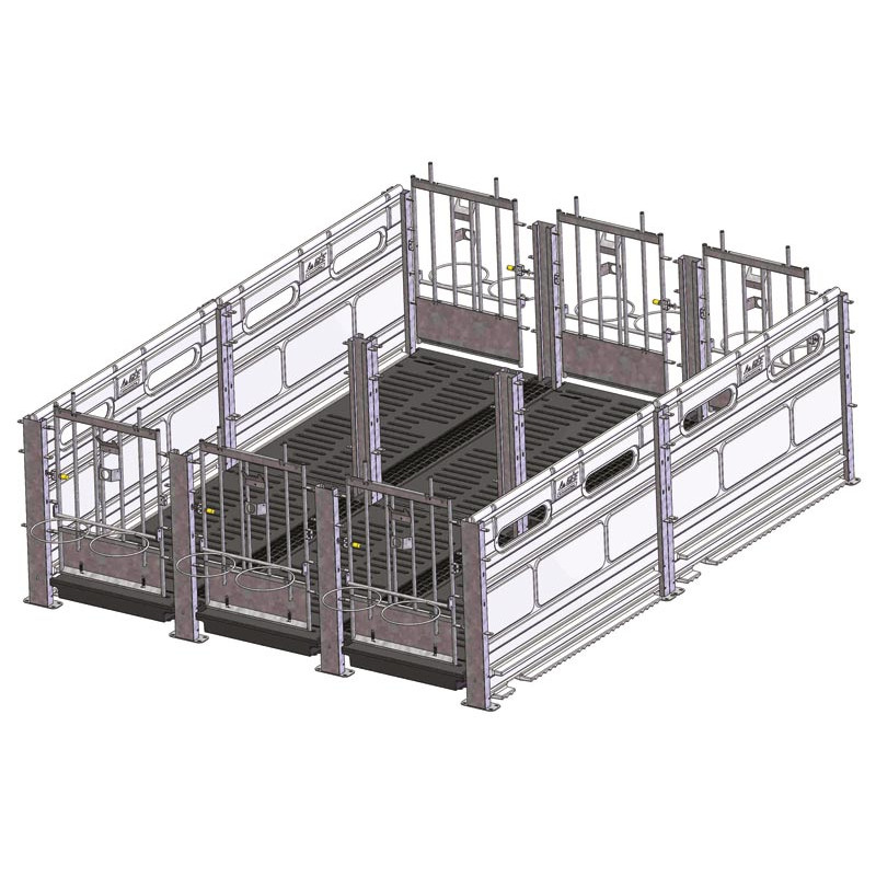 Façade pour case à veaux métallique galvanisée