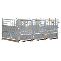 Façade pour case à veaux métallique galvanisée