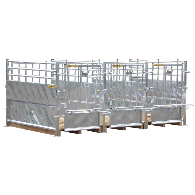 Façade pour case à veaux métallique galvanisée