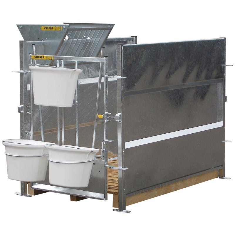 Façade pour case à veaux métallique galvanisée