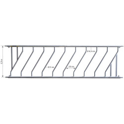 Panneau d’alimentation libre-service oblique JUNIOR Ø 42,4 mm 9 places/3 m